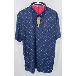 Black Clover Golf Polo Shirt Live Lucky Pineapple AOP Men's XL NWT